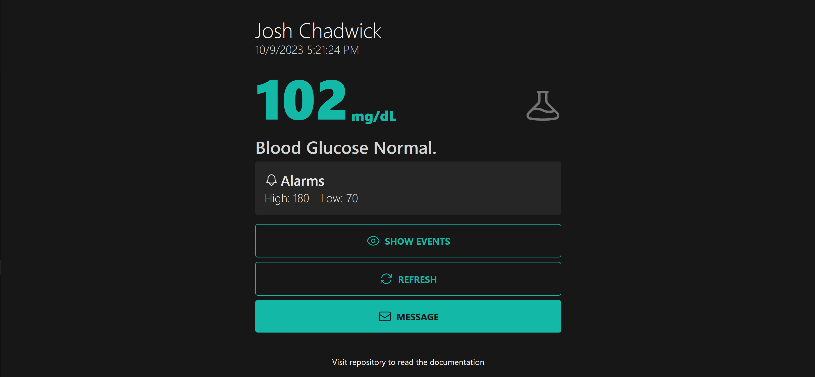 Blood Glucose Tracker.